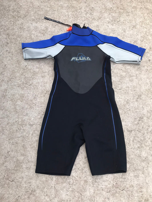 Wetsuit Men's Size Large Fluid Black Grey Blue 2-3 mm Neoprene