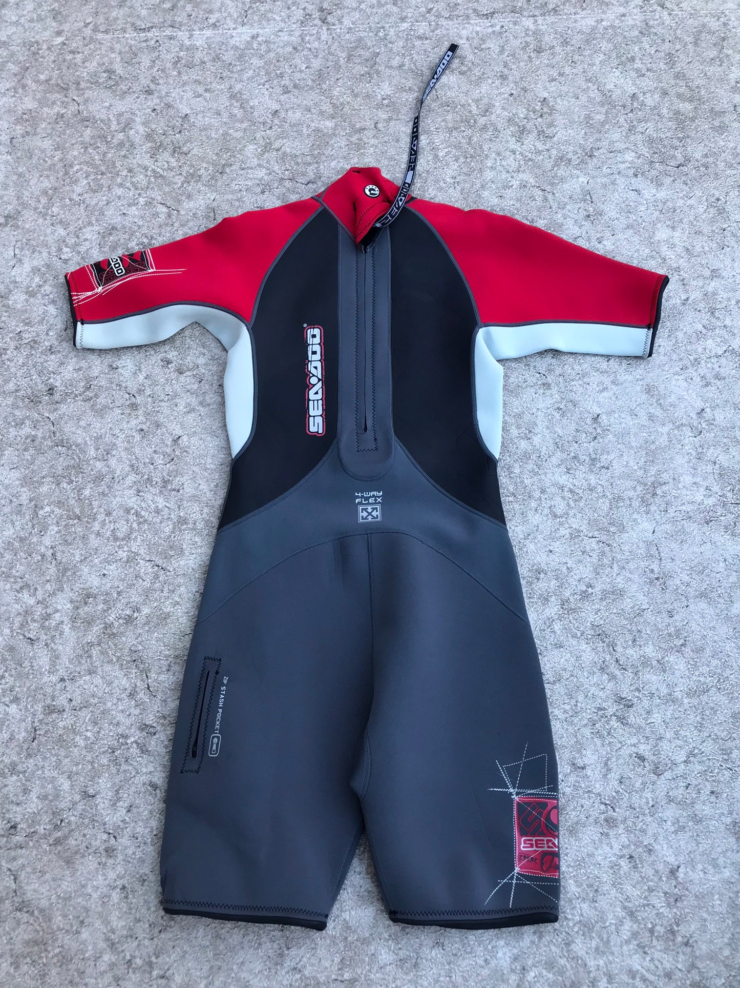 Wetsuit Men's Size Large Sea Doo 2-3 mm Grey Red As New