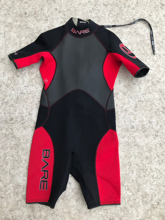 Wetsuit Men's Size Medium Bare Black Red 4 mm Excellent