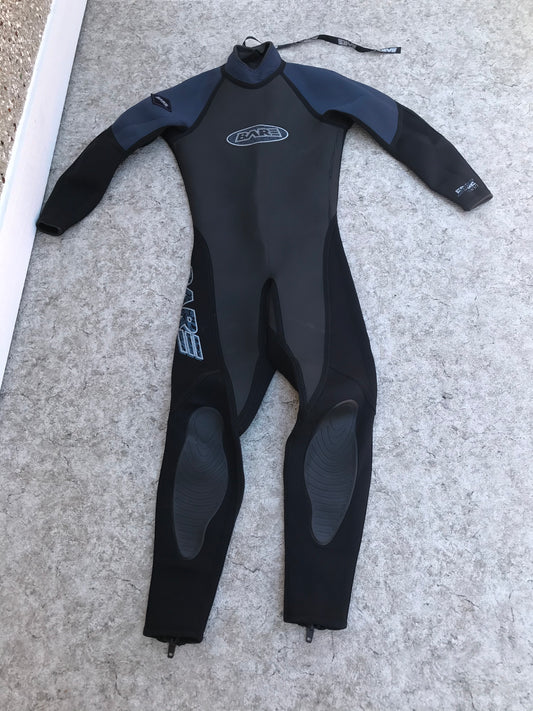 Wetsuit Men's Size Medium Bare Full 4-3 mm Neoprene Black Blue Excellent