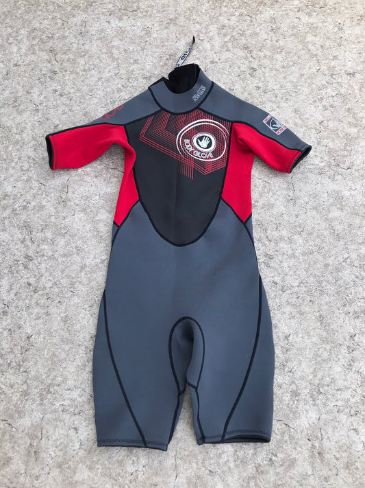Wetsuit Men's Size Medium Body Glove Black Grey Red 2-3 mm Neoprene Excellent