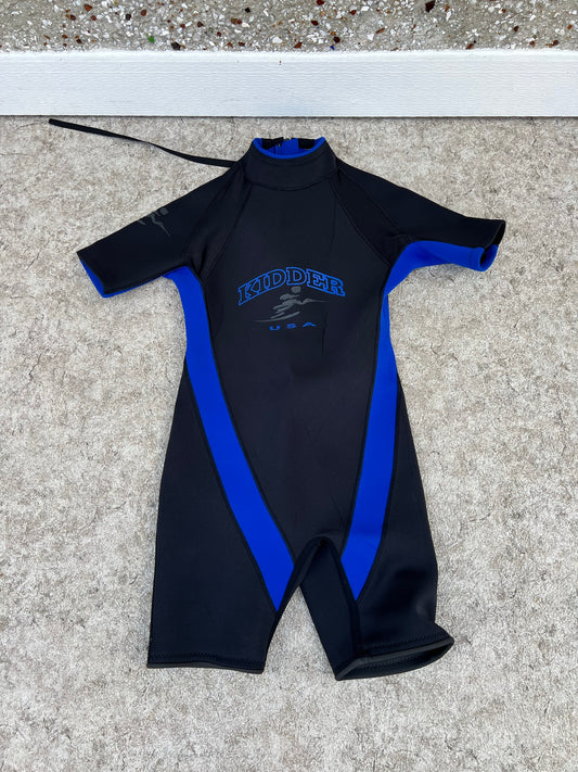 Wetsuit Men's Size Medium HO Kidder USA 2-3 mm Neoprene Black Blue As New