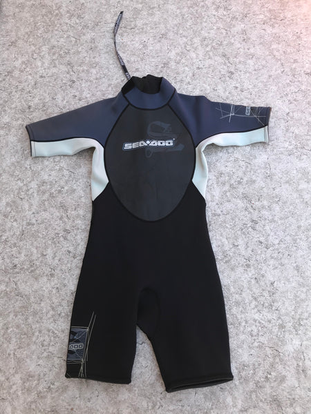 Wetsuit Men's Size Medium Sea Doo 2-3 mm Black Grey Minor Fade Spot 1 Arm Otherwise New