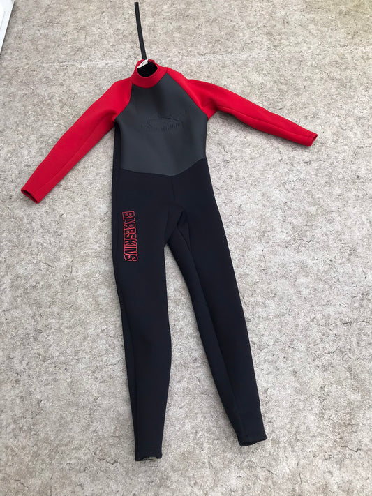 Wetsuit Men's Size Small Bareskins Full 3 mm Black Red Excellent