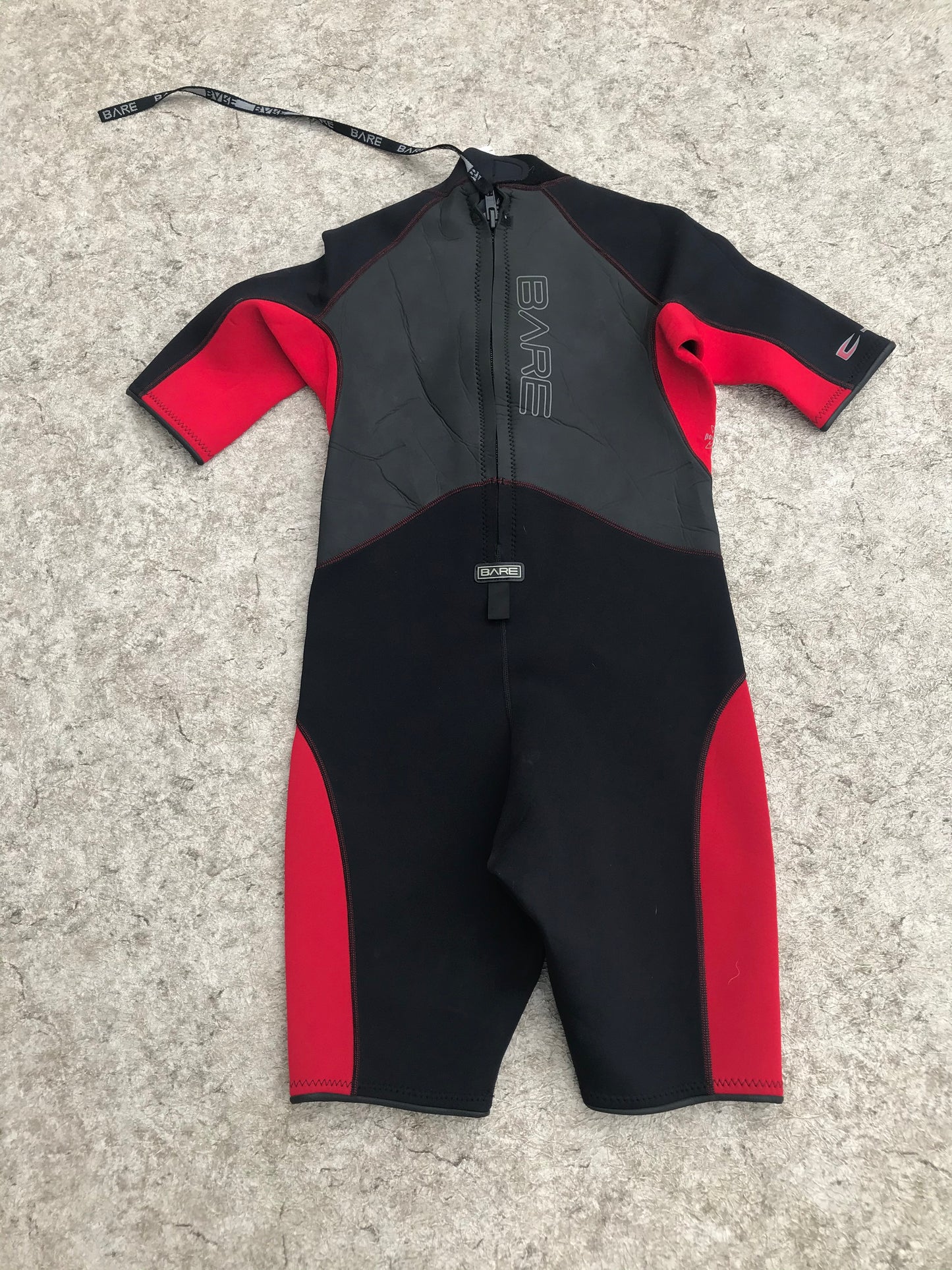 Wetsuit Men's Size X Large Bare 4 mm Black Red Excellent