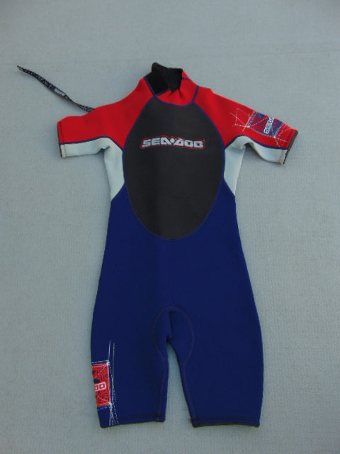 Wetsuit Child Size 10 Sea Doo Red Blue Neoprene 2-3 mm New Demo Model