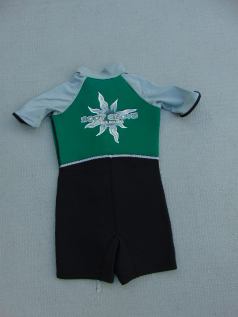 Wetsuit Child Size 2 Body Glove Black Green Grey Neoprene 1mm Minor Wear