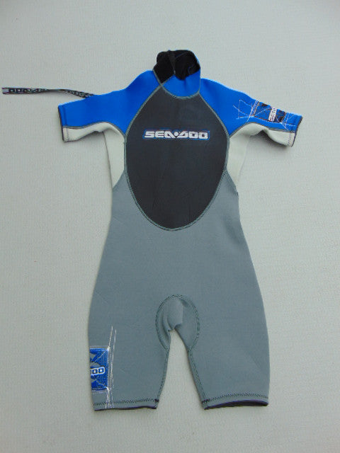 Wetsuit Child Size 10 Sea Doo Blue Grey Neoprene 2-3mm Excellent