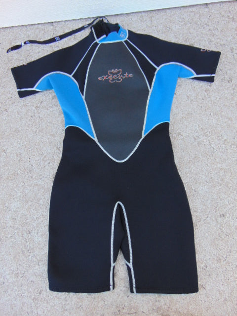 Wetsuit Ladies Size 12-14 Execute Aqua Blue Black 2-3 mm Neoprene