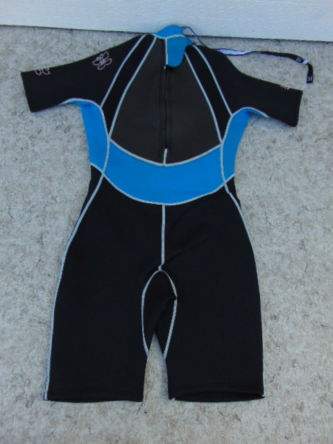 Wetsuit Ladies Size 12-14 Execute Aqua Blue Black 2-3 mm Neoprene