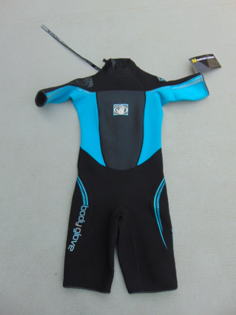 Wetsuit Ladies Size 7-8 Body Glove Black Teal New With Tags 2-3mm Neoprene Surf Dive Snorkel