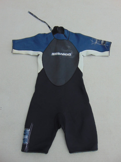 Wetsuit Men's Size Large Sea Doo Marine and Grey Blue 2-3mm Neoprene New Demo Model