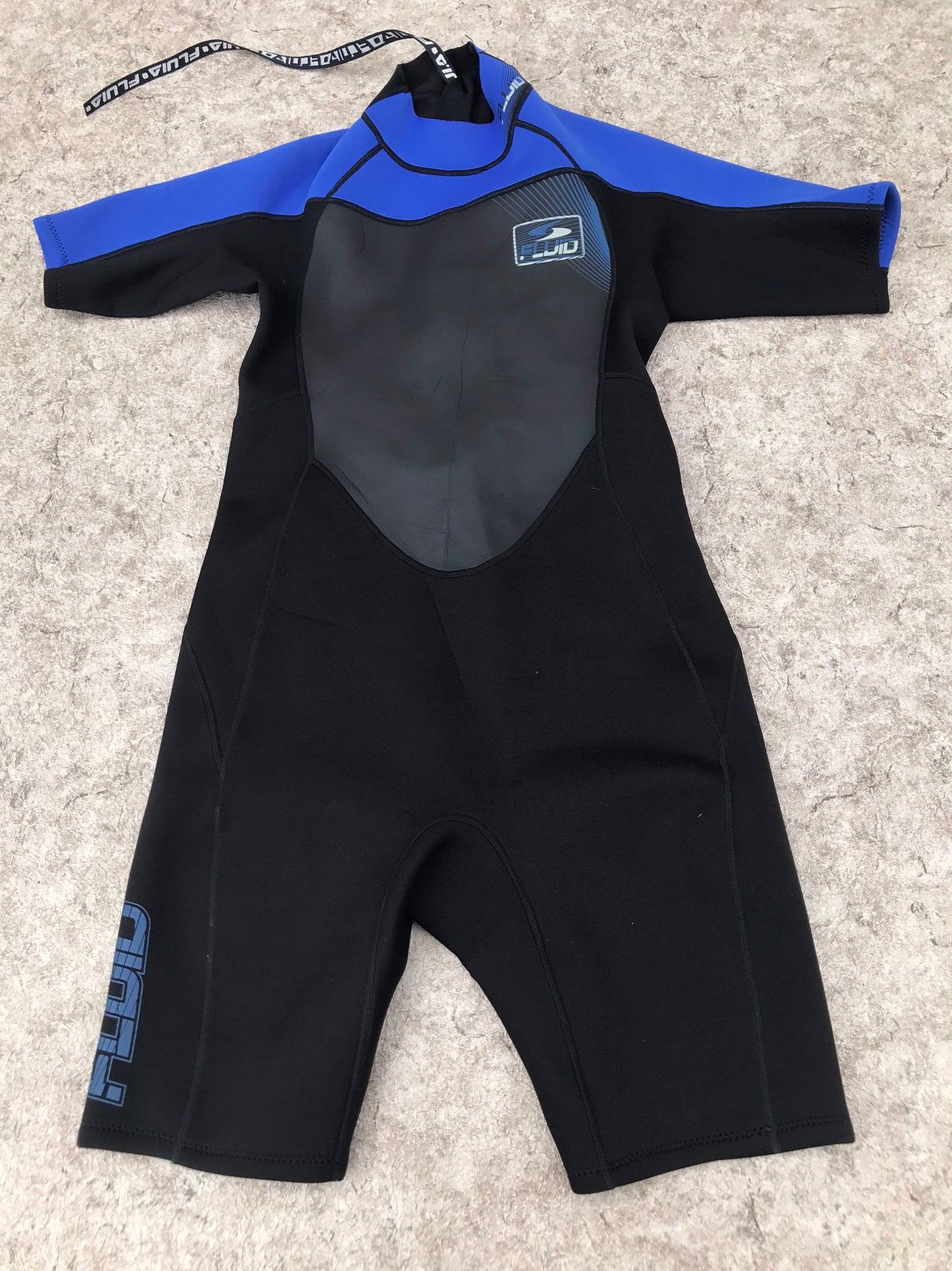 Wetsuit men's Size Large Fluid Blue Black 2-3 mm Neoprene Excellent