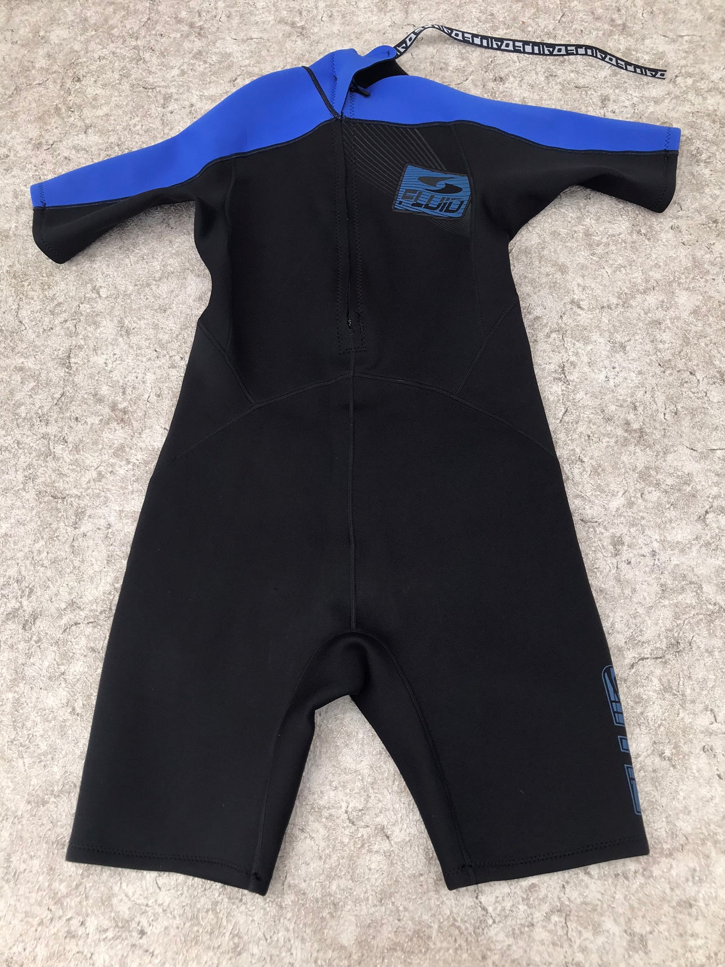 Wetsuit men's Size Large Fluid Blue Black 2-3 mm Neoprene Excellent