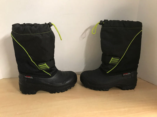 Winter Boots Child Size 1 Weather Spirits With Liner Black Lime