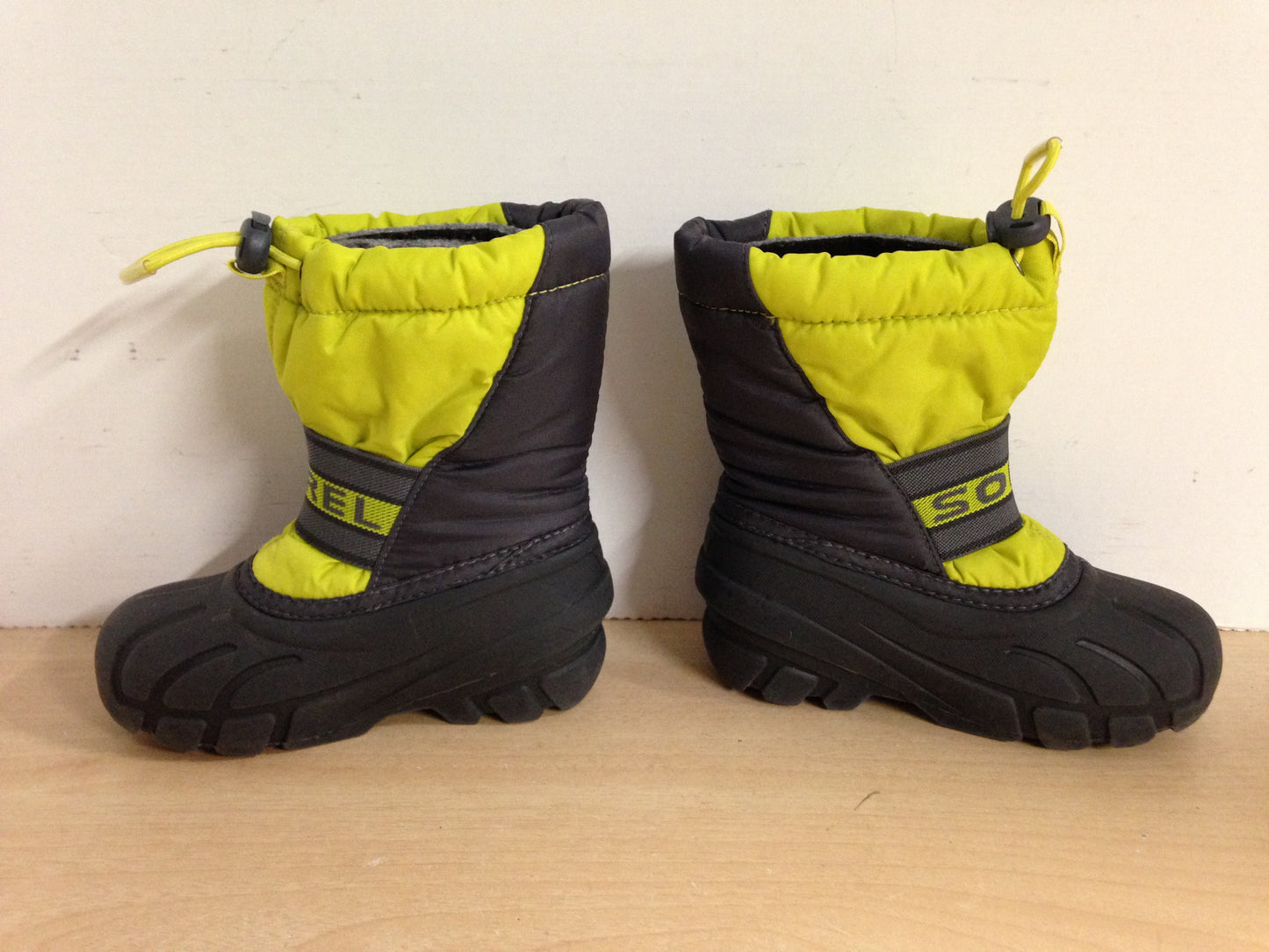 Winter Boots Child Size 10 Sorel Lime Grey with Liners