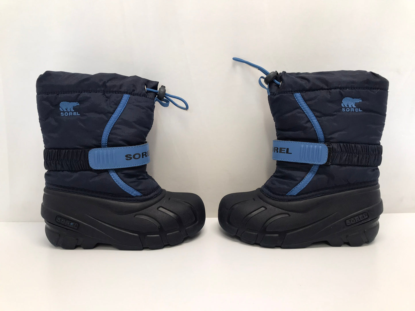 Winter Boots Child Size 12 Sorel Blue Black With Liner Excellent