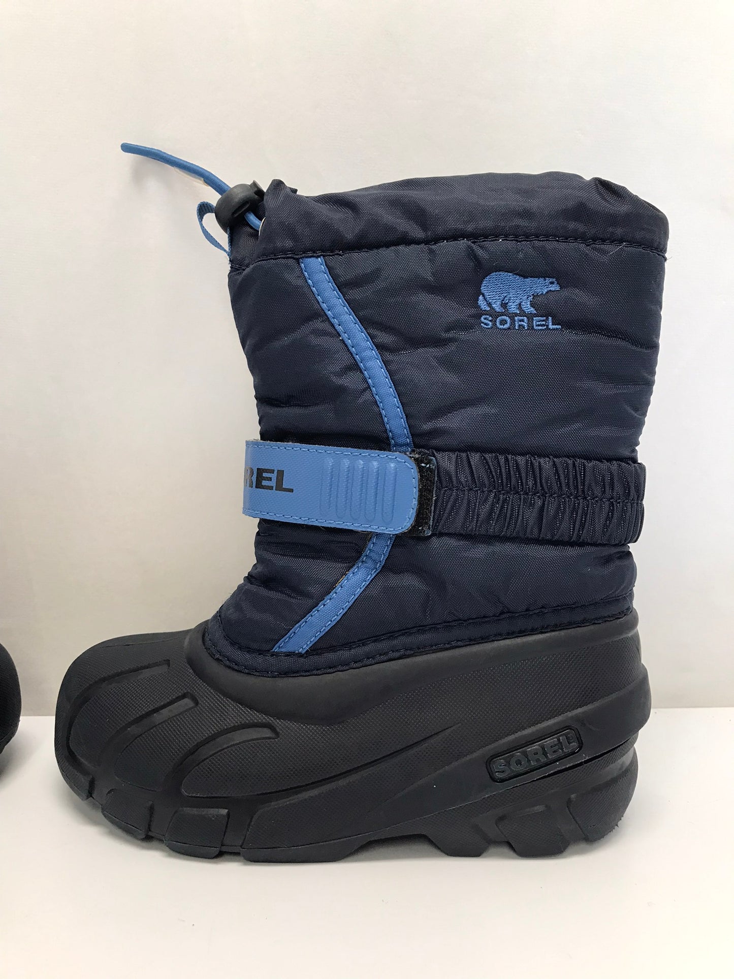 Winter Boots Child Size 12 Sorel Blue Black With Liner Excellent
