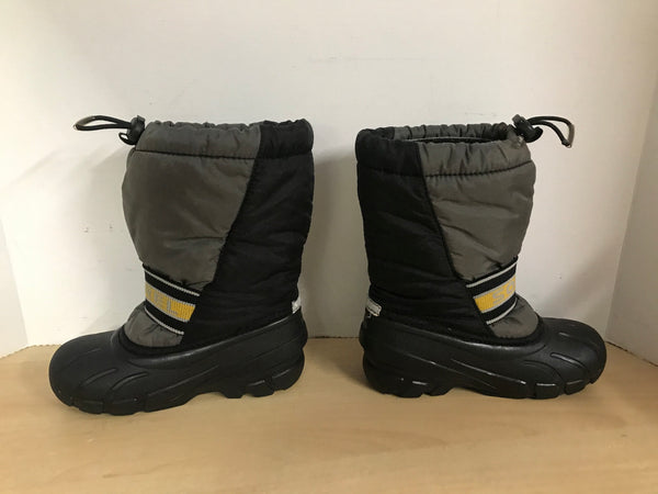 Winter Boots Child Size 13 Sorel Black Gold With Liner