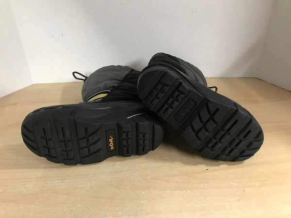 Winter Boots Child Size 13 Sorel Black Gold With Liner