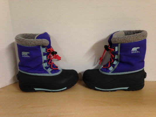 Winter Boots Child Size 13 Sorel Purple and Grey