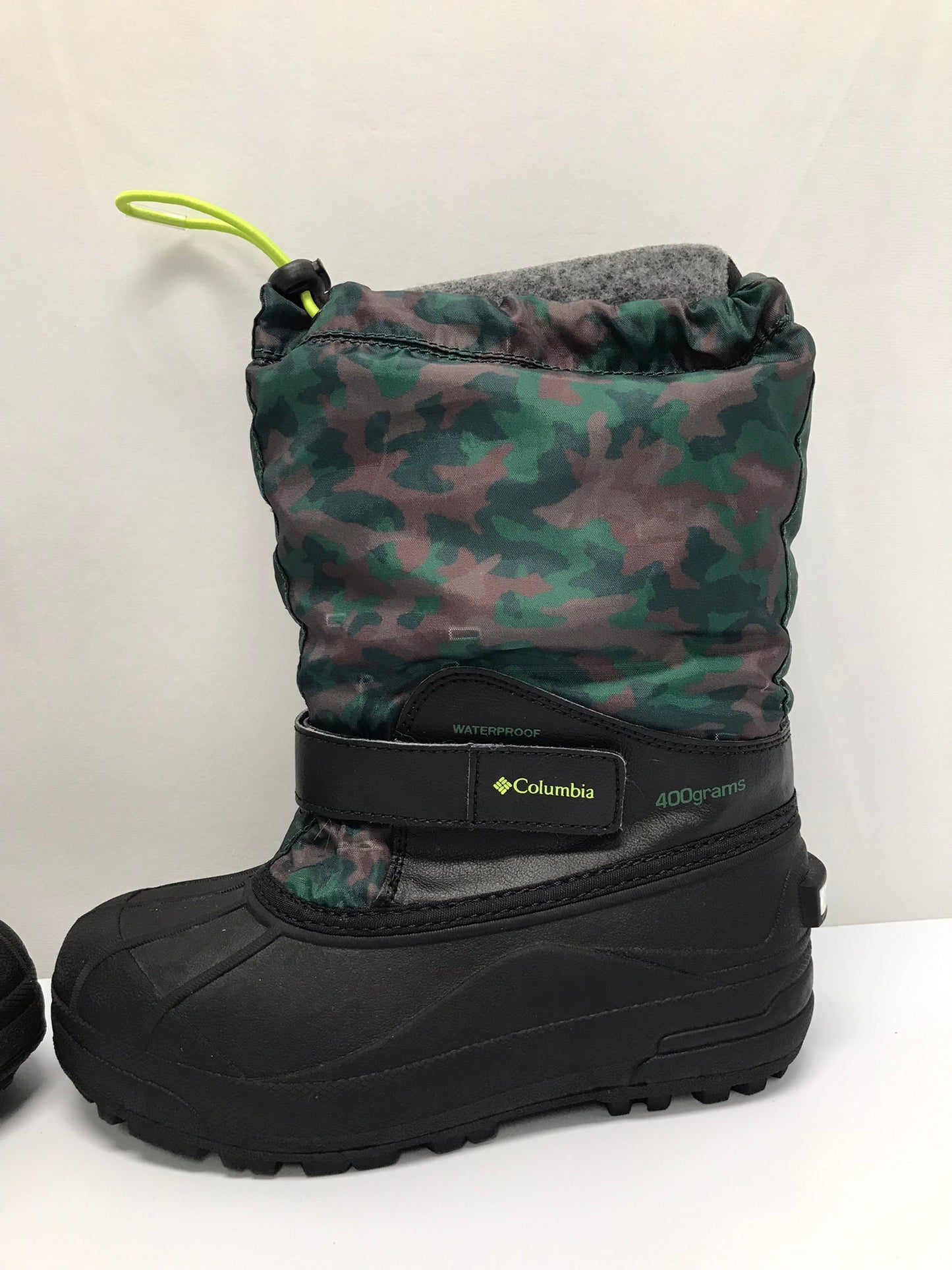 Winter Boots Child Size 3 Columbia With Liner Green Black As New