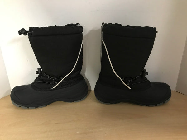 Winter Boots Child Size 3 Ice Fields Black Grey With Liner Excellent