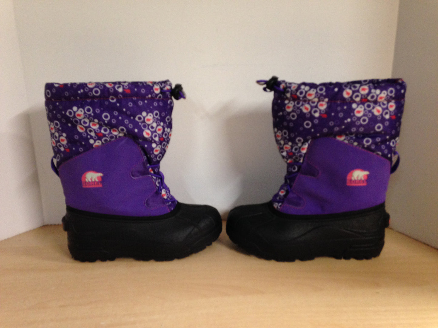 Winter Boots Child Size 3 Sorel Purple With Liner Excellent