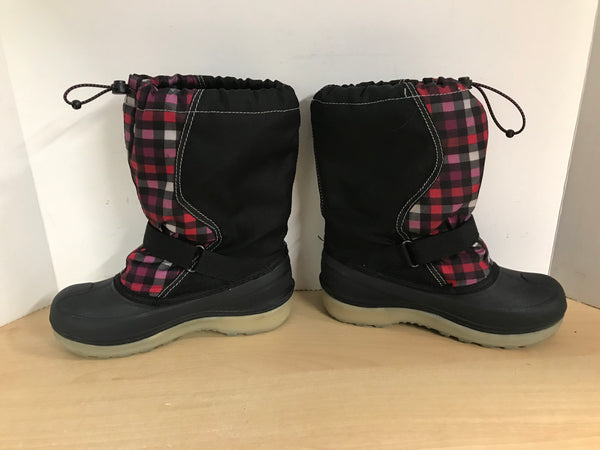 Winter Boots Child Size 4 Outbound Black Grey Pink Red With Liner Excellent