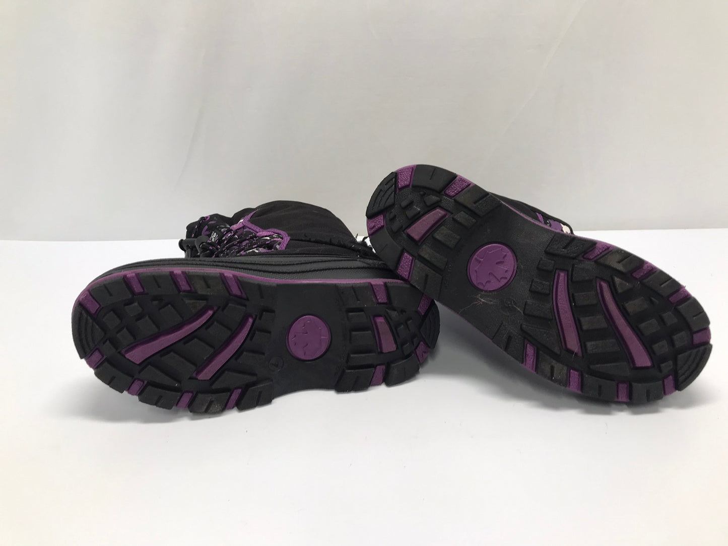 Winter Boots Child Size 4 SubZero Black Purple With Liners Excellent