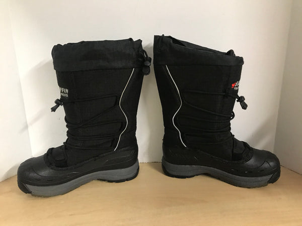 Winter Boots Child Size 6 Youth Baffin Polar Proven Waterproof With Warm Liner Black Grey As New
