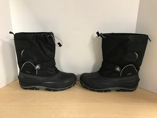 Winter Boots Child Size 6 Youth  Canadian Kids Waterproof Black with Liner Excellent