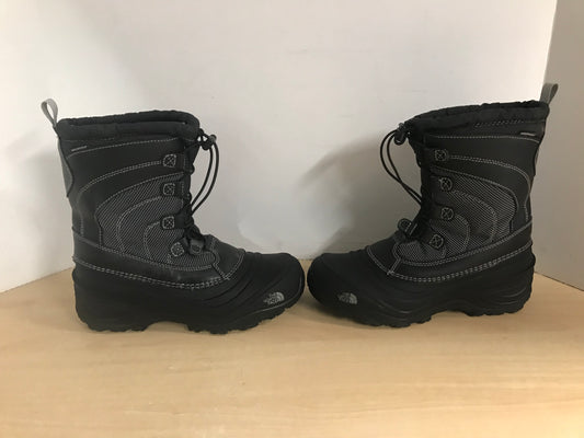 Winter Boots Child Size 6 Youth  The North Face With Liner Black Waterproof