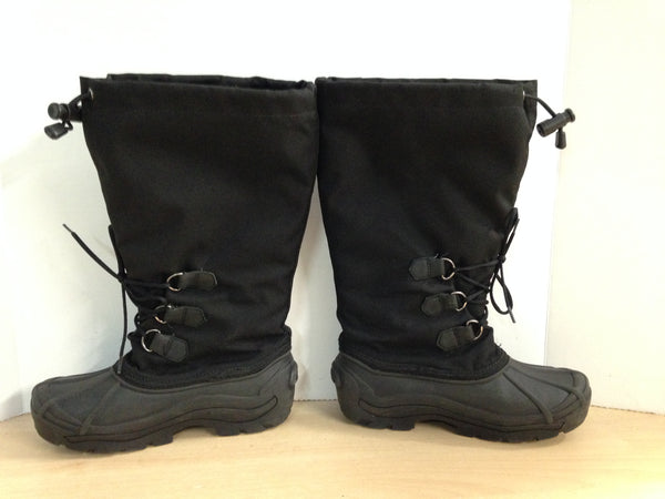 Winter Boots Ladies Size 7 Sorel Black With Liner Excellent