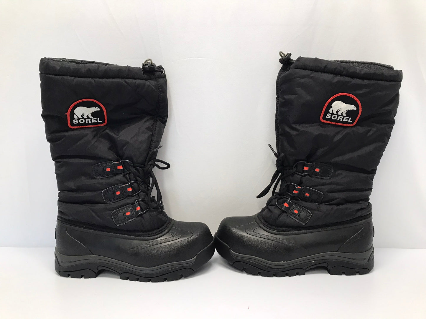 Winter Boots Ladies Size 8 Sorel Omni Heat With Liners As New Excellent Black Orange