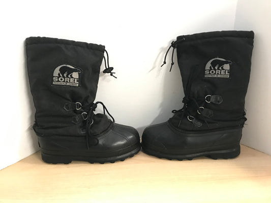 Winter Boots Men's Size 10 Sorel With Liner Black Minor Wear