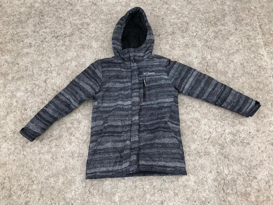 Winter Coat Child Size 10-12 Columbia Grey Multi With Snow Belt New Demo Model