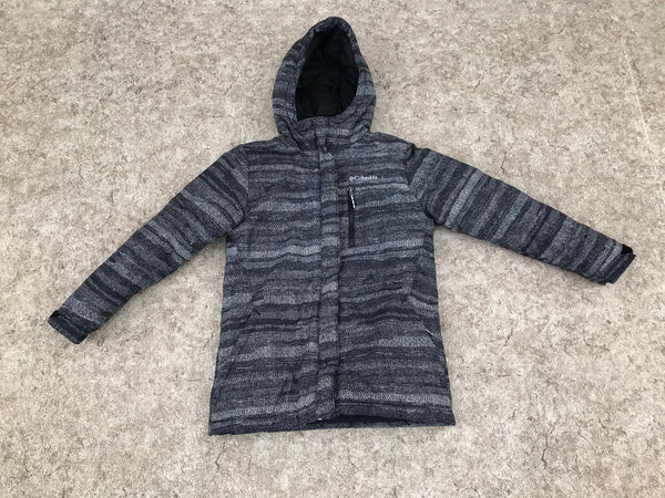 Winter Coat Child Size 10-12 Columbia Grey Multi With Snow Belt New Demo Model