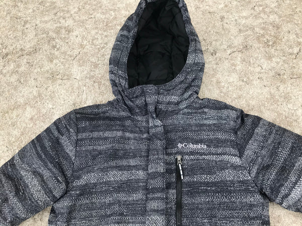 Winter Coat Child Size 10-12 Columbia Grey Multi With Snow Belt New Demo Model