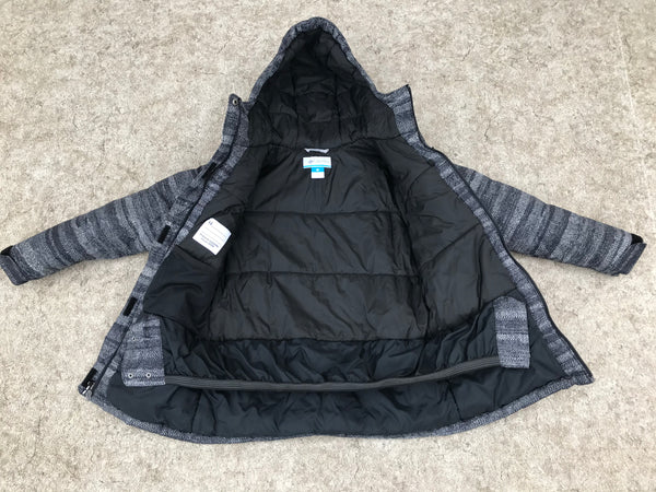 Winter Coat Child Size 10-12 Columbia Grey Multi With Snow Belt New Demo Model