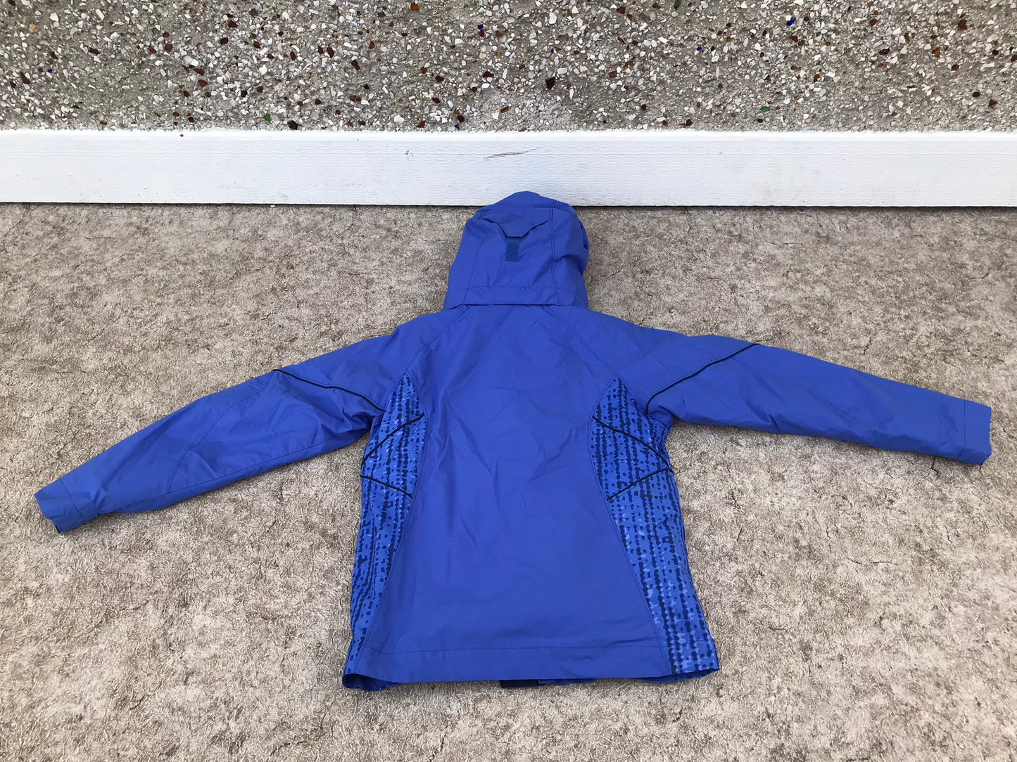 Winter Coat Child Size 10-12 Columbia Violet Fleece Lined With Snow Belt