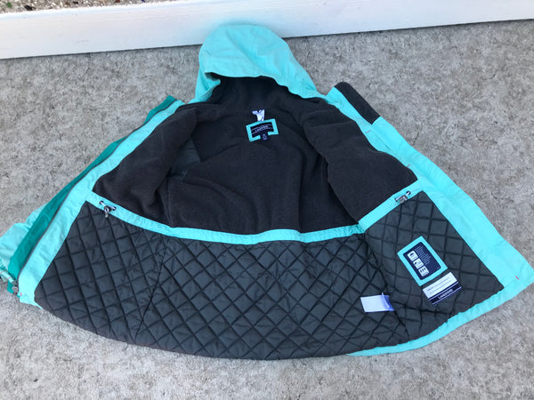 Winter Coat Child Size 10-12 Lands End Teal Grey Excellent