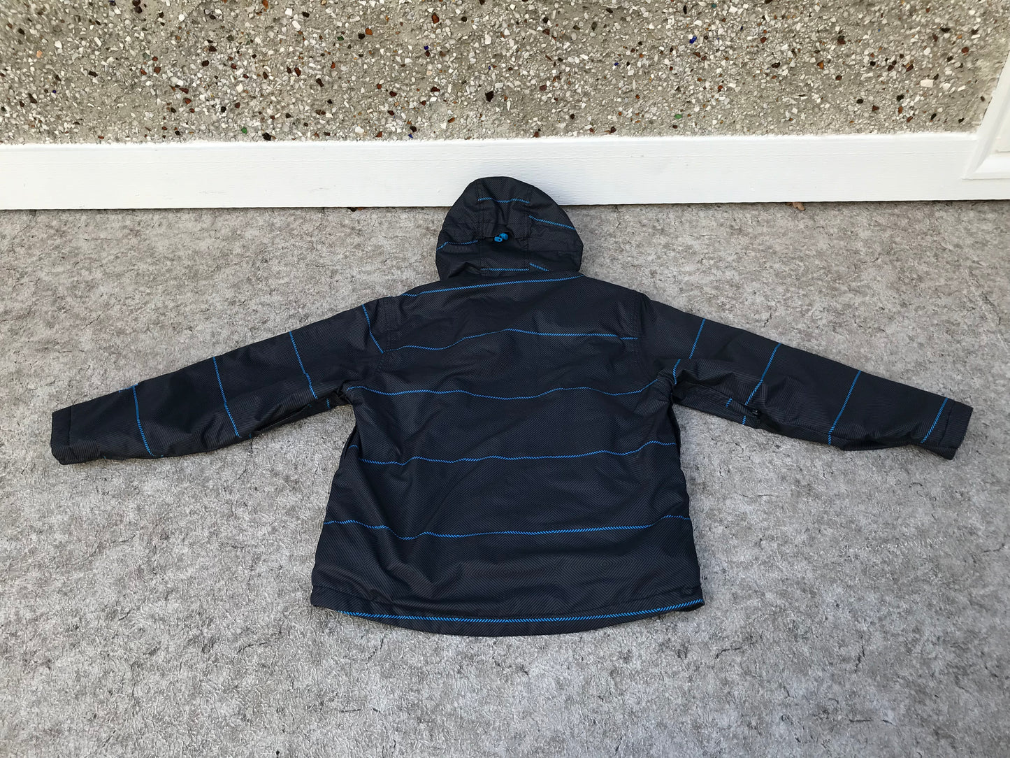 Winter Coat Child Size 12-14 Ripzone Core Black Blue With Snow Belt New Demo Model