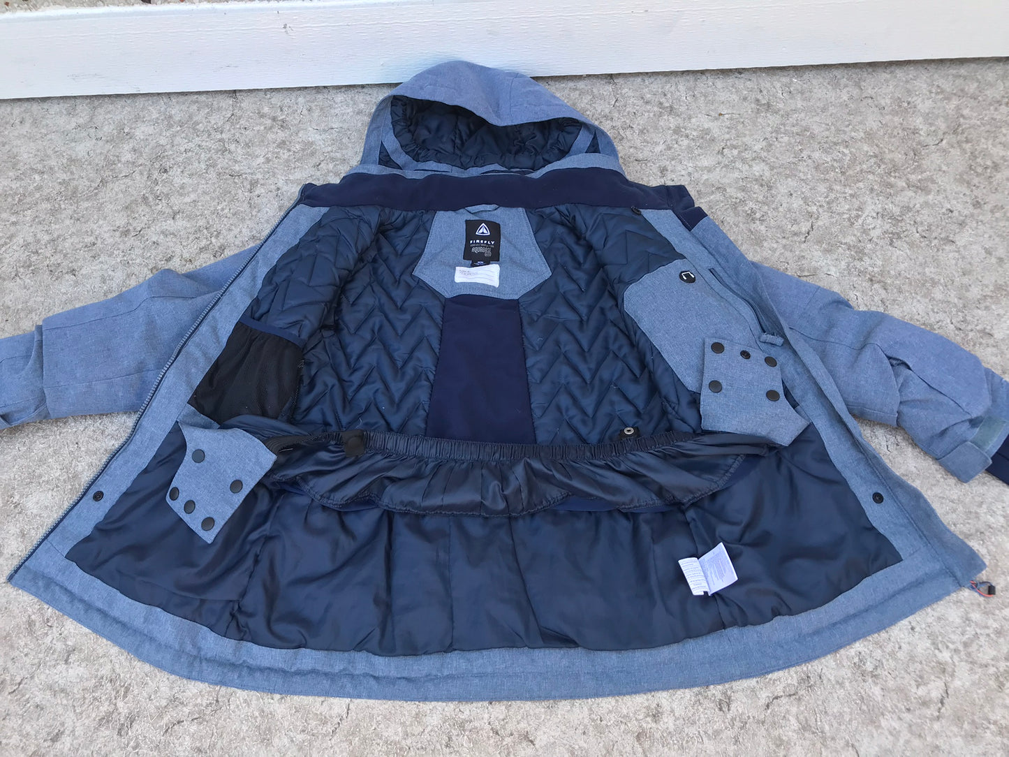 Winter Coat Child Size 12 FireFly Denim Blue With Snow Belt