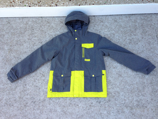 Winter Coat Child Size 14-16 Firefly Grey Lime Snow Belt Snowboarding New Demo Model