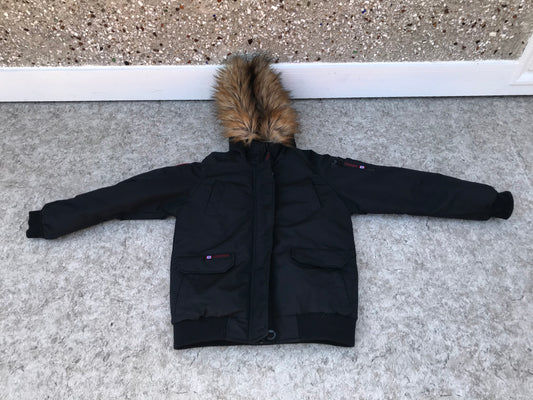 Winter Coat Child Size 14-17 Black With Faux Fur -20 Degree New Demo Model