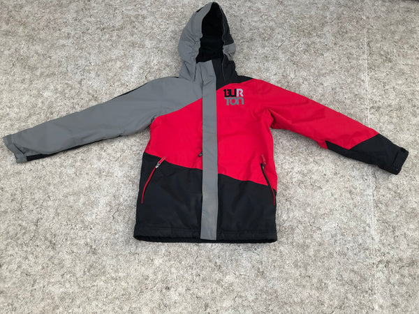 Winter Coat Child Size 18 Youth X Large Burton With Snow Belt Black Red Grey Excellent
