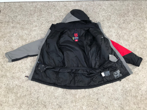 Winter Coat Child Size 18 Youth X Large Burton With Snow Belt Black Red Grey Excellent