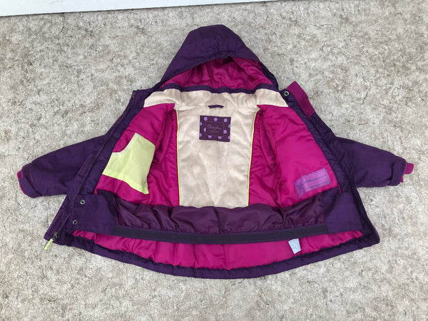 Winter Coat Child Size 4 Cherokee Deep Purple With Snow Belt NEW DEMO MODEL