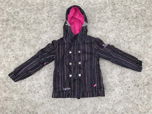 Winter Coat Child Size 5-6 Burton Snowboarding With Snow Belt Black Pink Minor Mark Outstanding Quality